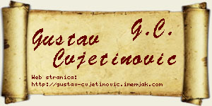 Gustav Cvjetinović vizit kartica